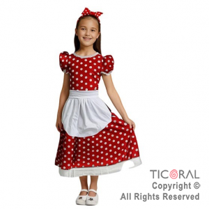 DISFRAZ VENDEDORA O NEGRITA CON ESCARAPELA TALLE 1 x 1